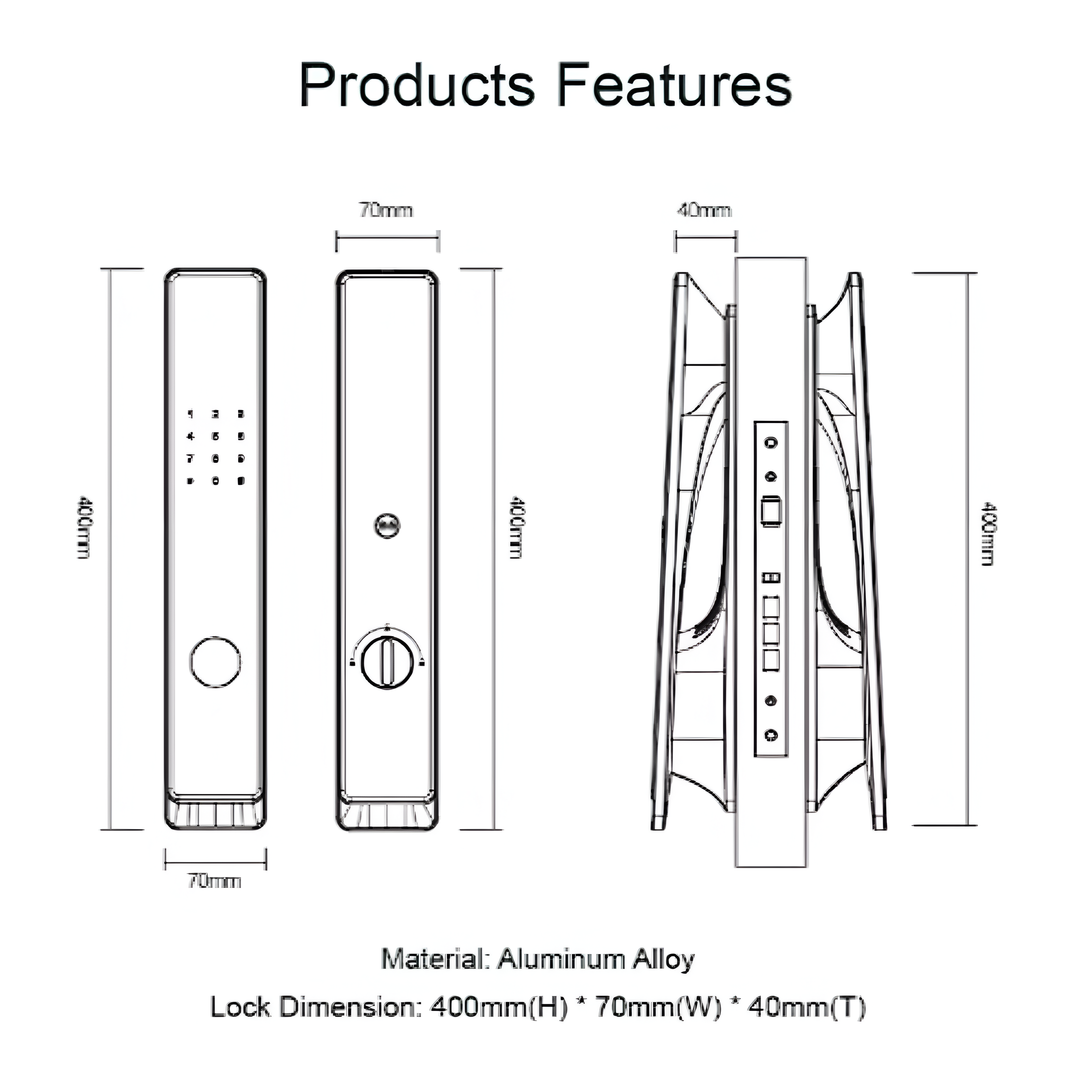 Aureline PrismEdge S5 Smart Mortise Lock