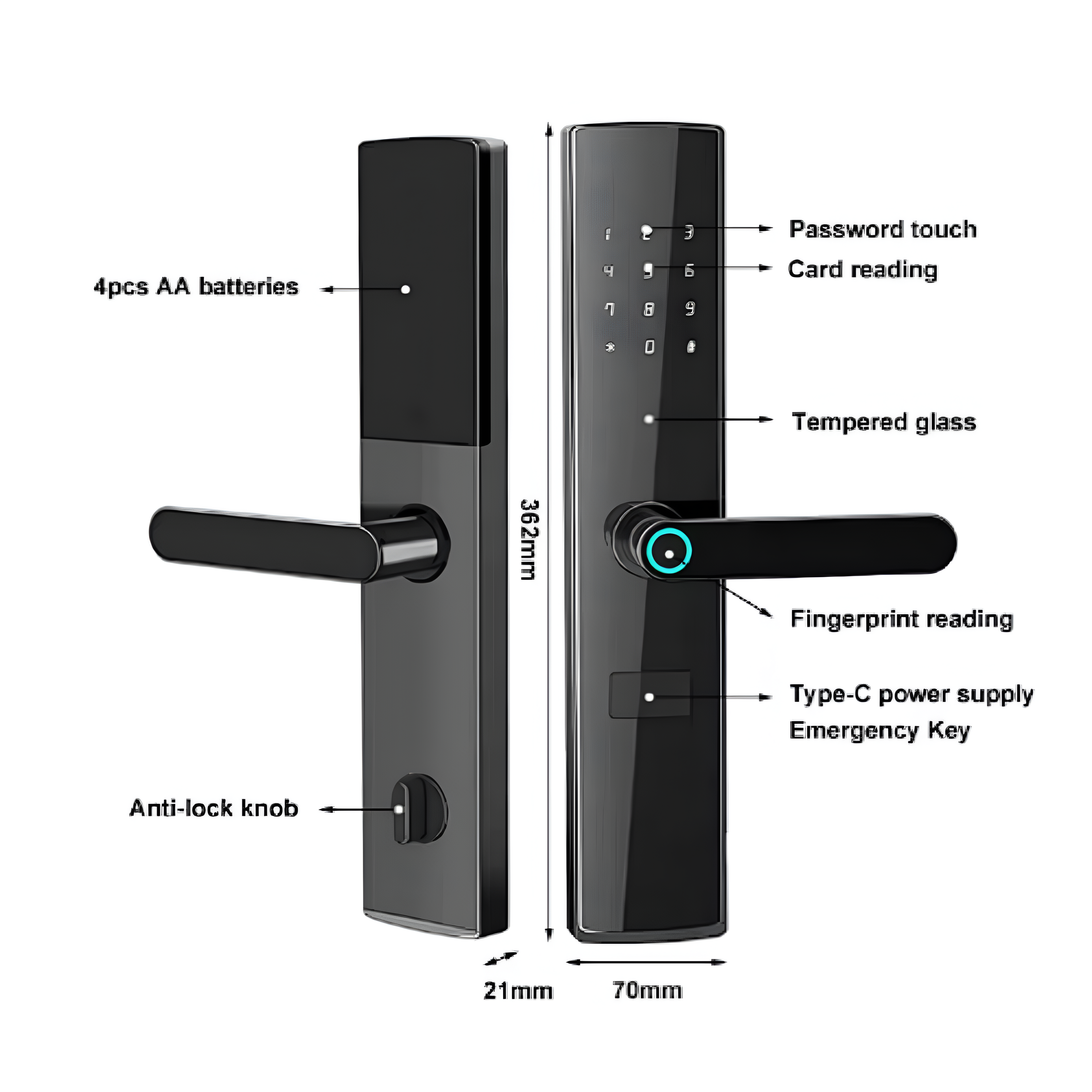 Nexora Halo L7 Smart Lever Lock